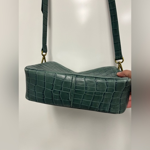 Madewell Green Leather‎ Croc-Embossed Transport Camera Bag - Picture 10 of 12